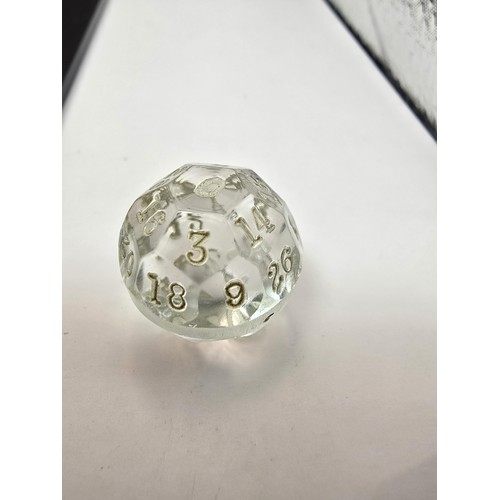 232 - An interesting vintage 1920's, 32 sided crystal glass dice made in Czechoslovakia, was used to fortu... 