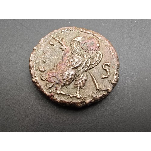 236 - An interesting ancient coin which appears to be an Egyptian AD 270-275 coin depicting Alexandria Aur... 