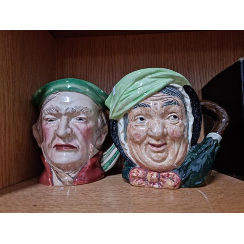 49 - 2x large ceramic Toby jugs inc a Beswick 'Scrooge' Toby jug and a Royal Doulton 'Sarah Gamp, Charles... 