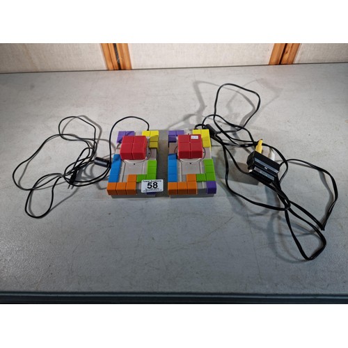 58 - Pair of rare vintage Radica TETRIS two player TV plug in and play games console controllers that com... 