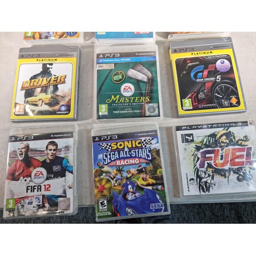 59 - Collection of 12x PS3 games to include Sonic Sega All Stars Racing, EA Sports Fifa 12, EA Sports Mas... 