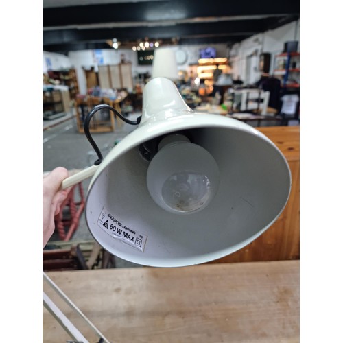 326 - Good quality white anglepoise lamp, stamped Anglepoise to the arm, stands at 48cm high