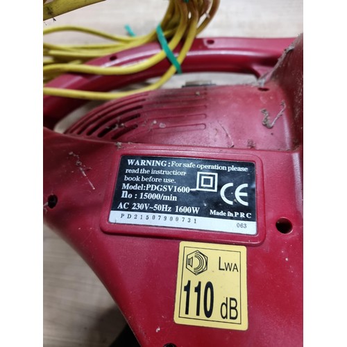 345 - Power Devil garden Vac model PGDSV1600 complete with power cable and collection bag in working order... 