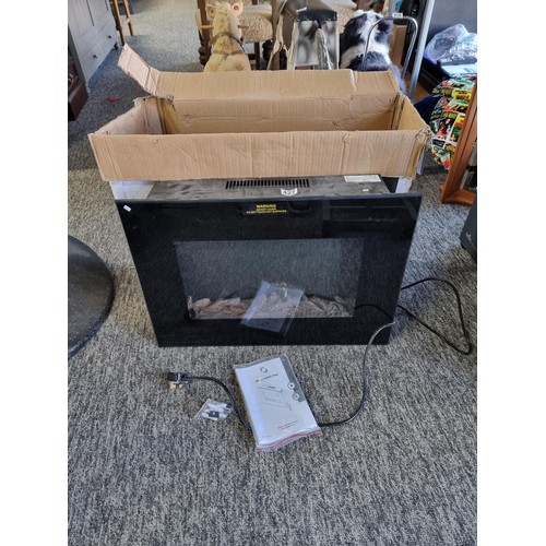 369 - Box Lingga black electric fire model LDBL2000A-DD4CR heater 1600 - 1900w