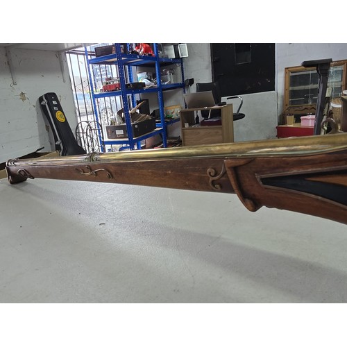 282 - A large and impressive replica 18th century matchlock musket which is beautifully made featuring a d... 