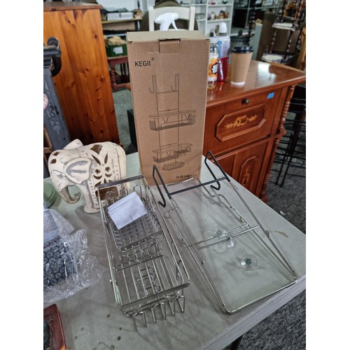 374 - A quantity off collectables to include Mastertools display case, 2x wooden lamps with fabricated sha... 