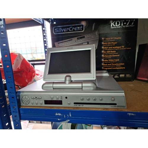 356 - Boxed Silvercrest kitchen DVD player with radio built in  with a 7in screen to hang underneath a wal... 