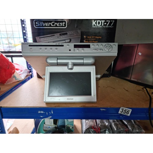 356 - Boxed Silvercrest kitchen DVD player with radio built in  with a 7in screen to hang underneath a wal... 