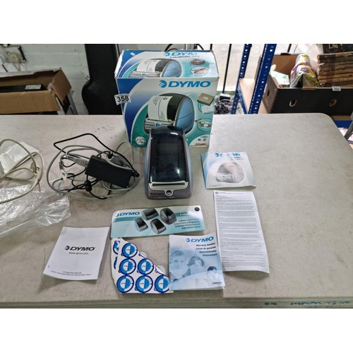 358 - Boxed Dymo electric LabelWriter 400, comes with power cable and instructions