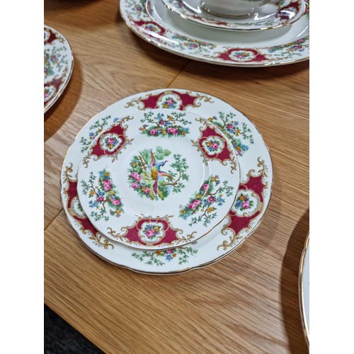 406A - 22x Part E.B. Foley bone china 'Broadway' pattern dinner set consisting of 6x 10in plates 6x side pl... 