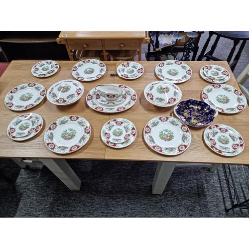 406A - 22x Part E.B. Foley bone china 'Broadway' pattern dinner set consisting of 6x 10in plates 6x side pl... 