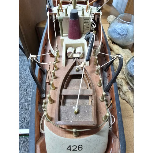 37 - Impressive Large scratch built model of a trawler boat in good order with good detailing to the deck... 