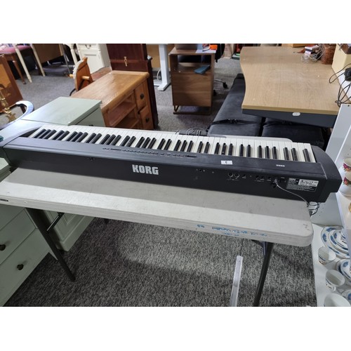 3 - Good quality heavy duty professional Korg SP-200 digital piano keyboard with 88 weighted keys in ful... 