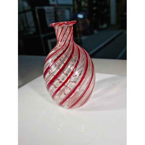 20 - Collection of glassware inc an early 20th century Murano vase with red and gold glitter swirl design... 