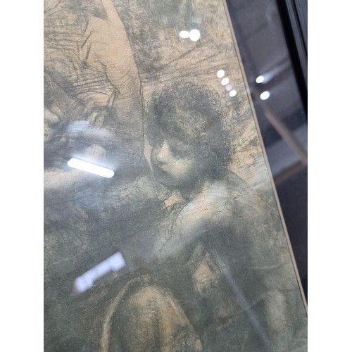 33 - Framed and glazed Leonardo da Vinci print depicting Virgin Child with St. John the Baptist and St. A... 