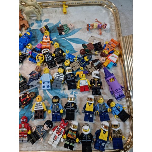 44 - Quantity of over 80x genuine Lego mini figures and other figures with some accessories inc a quantit... 