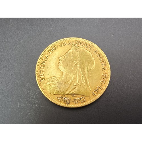 259 - A half sovereign bullion coin struck in solid 22ct gold, dated 1896. In good clean condition for its... 