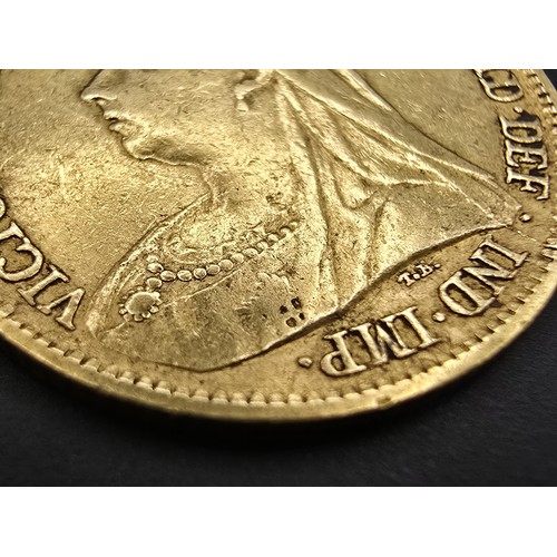 261 - A half sovereign bullion coin struck in solid 22ct gold, dated 1898. In good clean condition for its... 