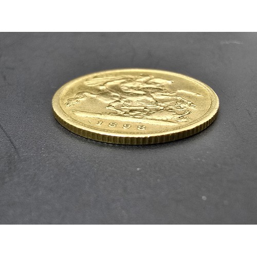 261 - A half sovereign bullion coin struck in solid 22ct gold, dated 1898. In good clean condition for its... 