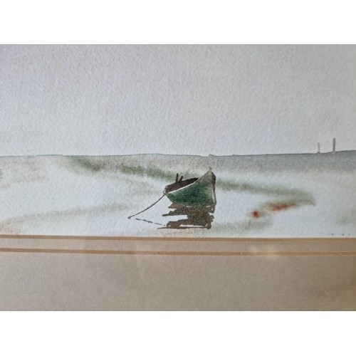 61 - Good quality framed and glazed original watercolour of a coastal scene, well executed signed to the ... 