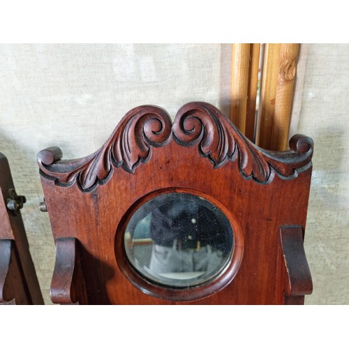 80 - Pair of good quality vintage mahogany single drawer units removed from a dressing table, both with a... 