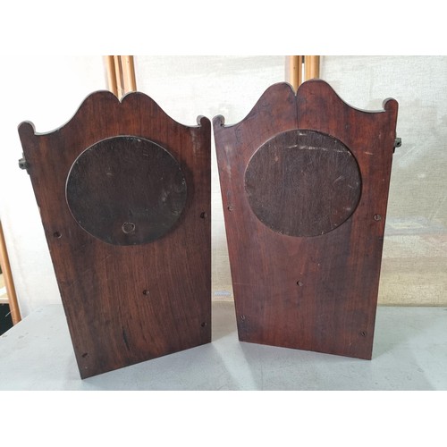 80 - Pair of good quality vintage mahogany single drawer units removed from a dressing table, both with a... 