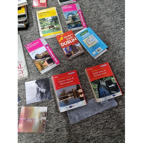 110 - Vintage case containing a large quantity of books and OS maps to include Classic Mythology, House Pl... 