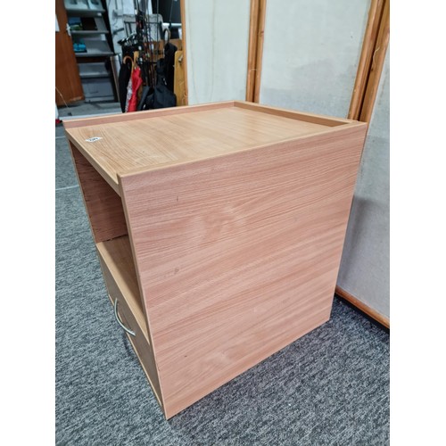 442 - Good heavy duty large beech laminite office unit which would be ideal for a printer having a large s... 