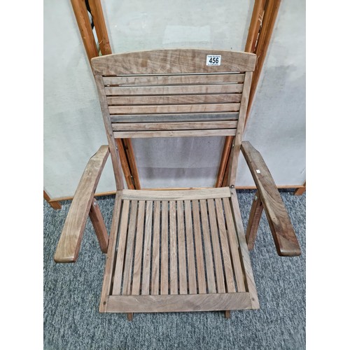 456 - Good quality folding solid slatted wooden garden chair, mad as part of the Milan Collection, In good... 