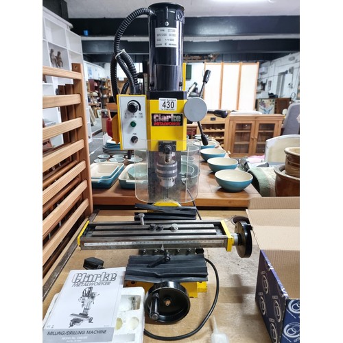 430 - A Clarke metalworker milling/drilling machine model No. CMD300 along with a full set of original  to... 