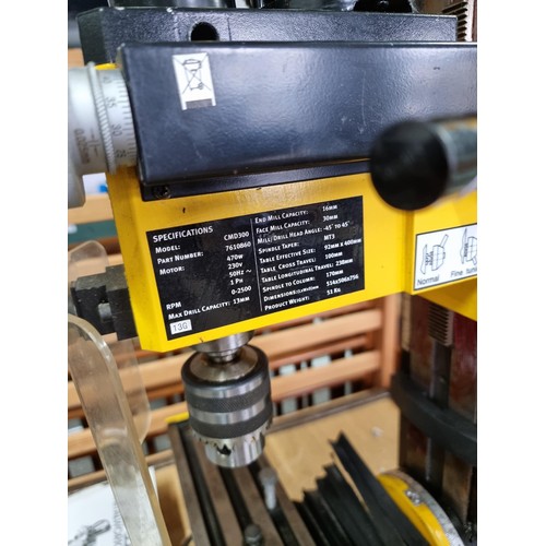 430 - A Clarke metalworker milling/drilling machine model No. CMD300 along with a full set of original  to... 