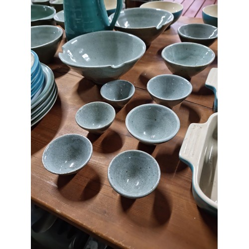 464 - Large 44 piece good quality stoneware dinner and kitchen set most of which is Denby along with a few... 