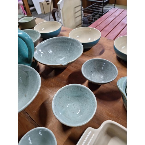 464 - Large 44 piece good quality stoneware dinner and kitchen set most of which is Denby along with a few... 