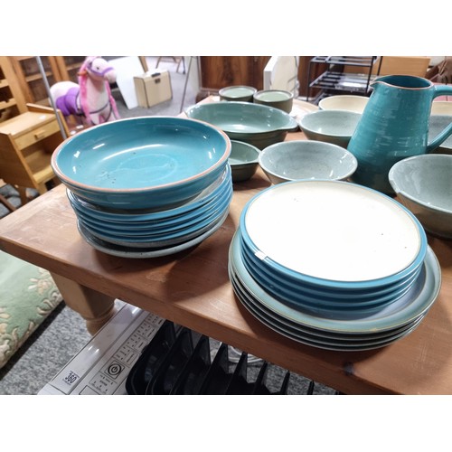 464 - Large 44 piece good quality stoneware dinner and kitchen set most of which is Denby along with a few... 