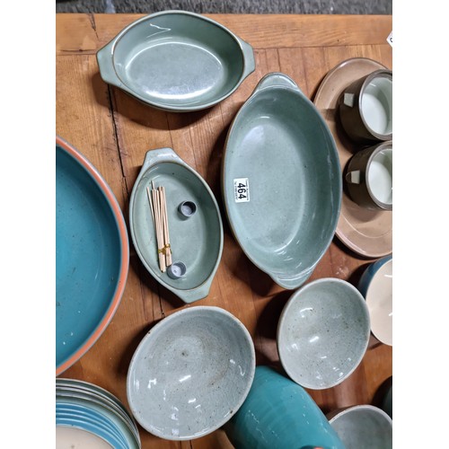 464 - Large 44 piece good quality stoneware dinner and kitchen set most of which is Denby along with a few... 