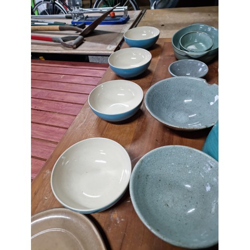 464 - Large 44 piece good quality stoneware dinner and kitchen set most of which is Denby along with a few... 