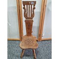 A good quality oak very well carved and well detailed Welsh chair by ...