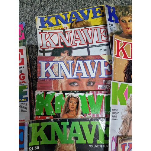 A large box containing approx 109 adult magazines from the