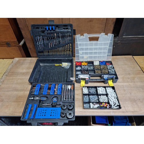 2x cased bit sets to include a Powerfix drill bit set along with a ...