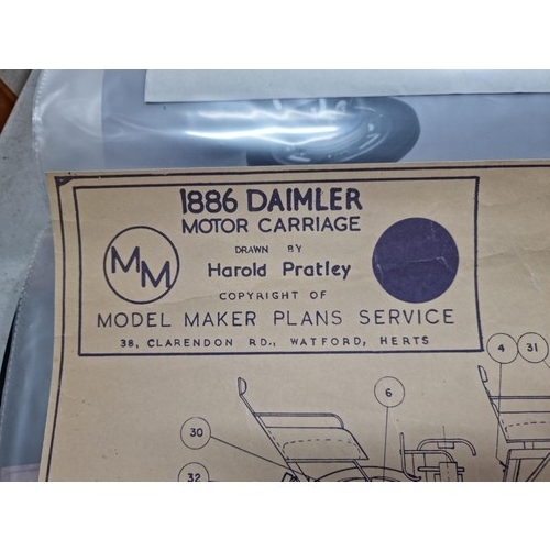Large folder A3 size containing a large quantity of Model Makers prints ...