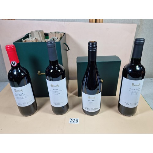 A new full bottle boxed red wine set by Harrods to include a Chianti ...