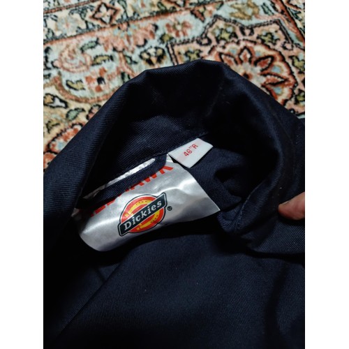 1 - A selection of overalls and work wear to inclujde two Dickies boilersuites sized 46R and 44R, an as ... 