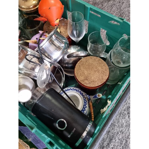 12 - A large selection of kitchenware to include saucepans, drinking glasses and consumables such as foil... 