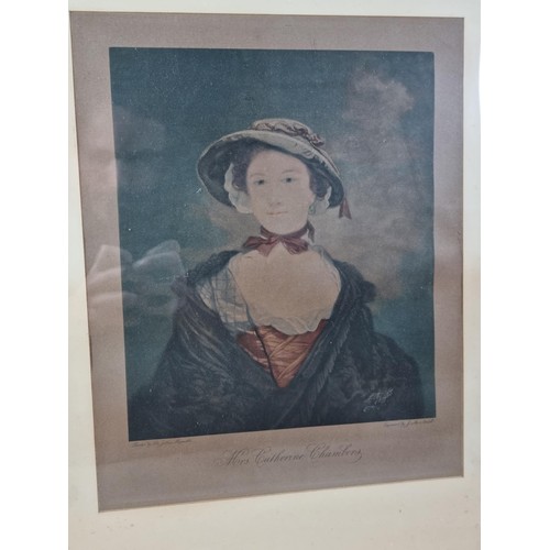 39 - An antique framed and glazed engraving by J M Ardell of Mrs Catherine Chambers, after Sir Joshua Rey... 