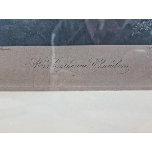 39 - An antique framed and glazed engraving by J M Ardell of Mrs Catherine Chambers, after Sir Joshua Rey... 