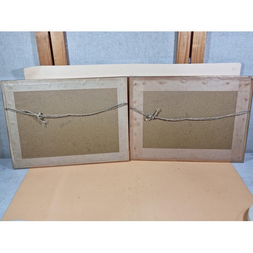 40 - A pair of Gabrielle Ardant framed and glazed watercolours, one is titled 'Pont Neuf, Paris' and the ... 