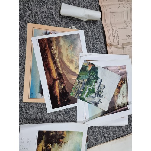 56 - A large selection of detailed musical insturment designs and plans, along with a selection of prints... 