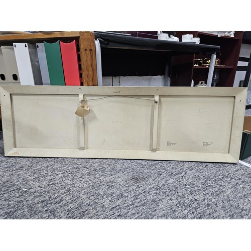 61 - An original abstract wooden block built picture by Cuban artist Wifredo Arcay titled 'Luza 1957' usi... 