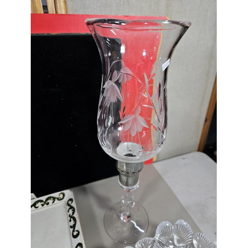 77 - A selection of items to include a lovely quality ceramic hand painted cheese dome with a floral desi... 