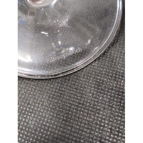 78 - A shelf full of a large collection of drinking glasses to include 9x Villeroy and Boch glasses of va... 